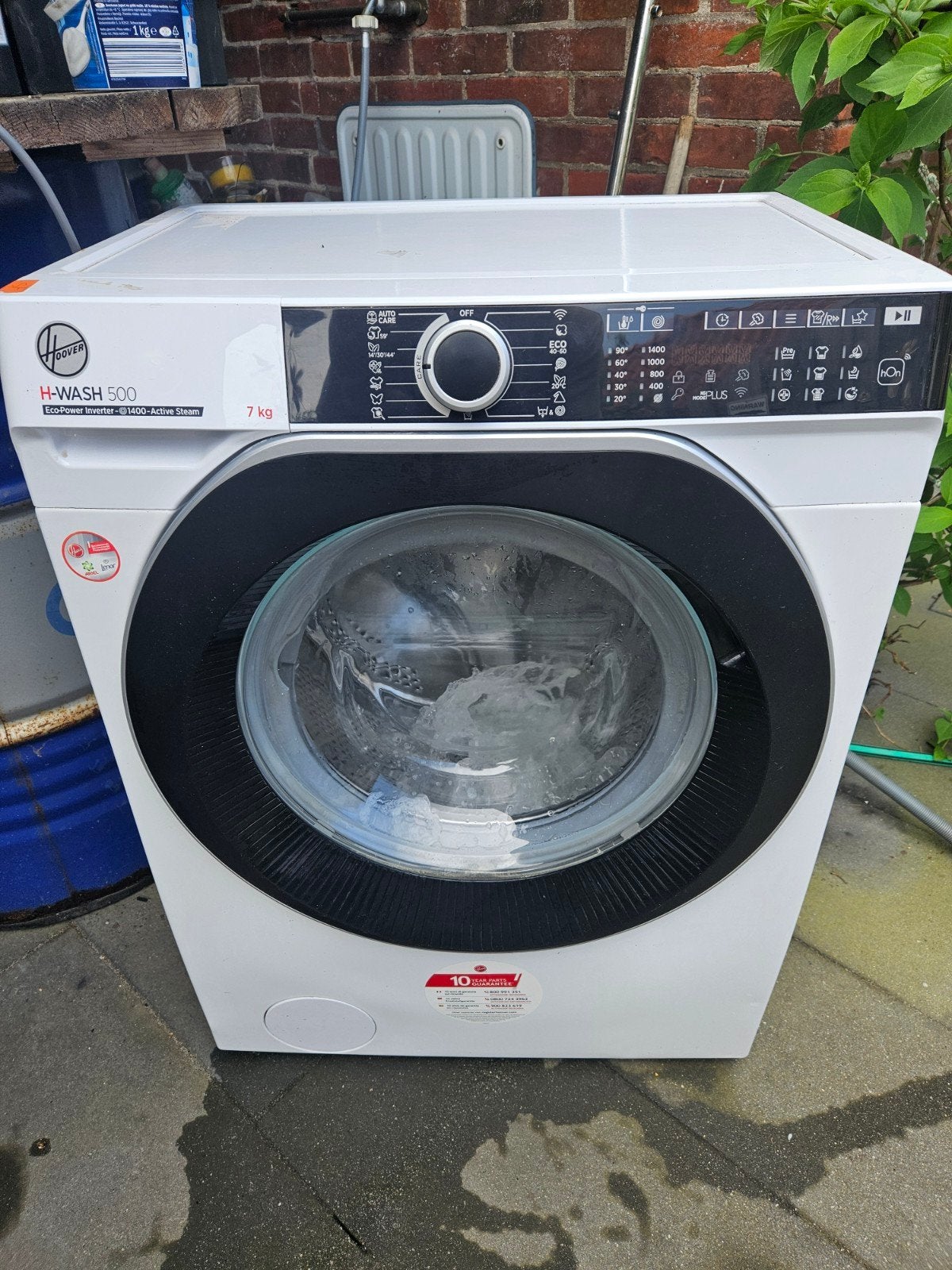 Hoover H-WASH 500 Wasmachine - 7 kg, Eco-Power Inverter, 6 tot 8 kg, Ophalen, Gebruikt