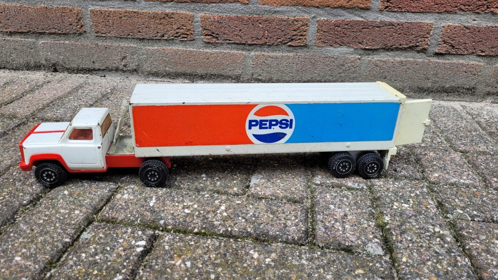 Vintage Tonka Pepsi-Cola Vrachtwagen met Oplegger Jaren '70, Ophalen of Verzenden, Gebruikt