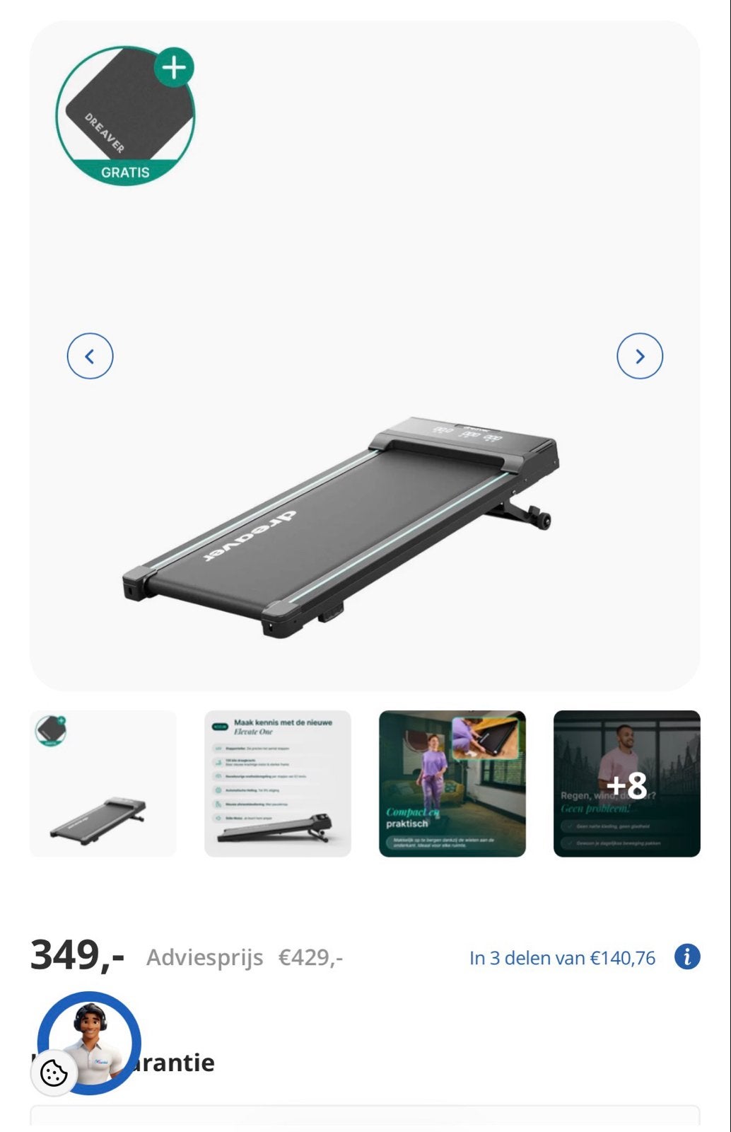 Dreaver Elevate One Walkingpad -  Loopband (NIEUW IN DOOS), Nieuw, Ophalen of Verzenden, Metaal, Loopband