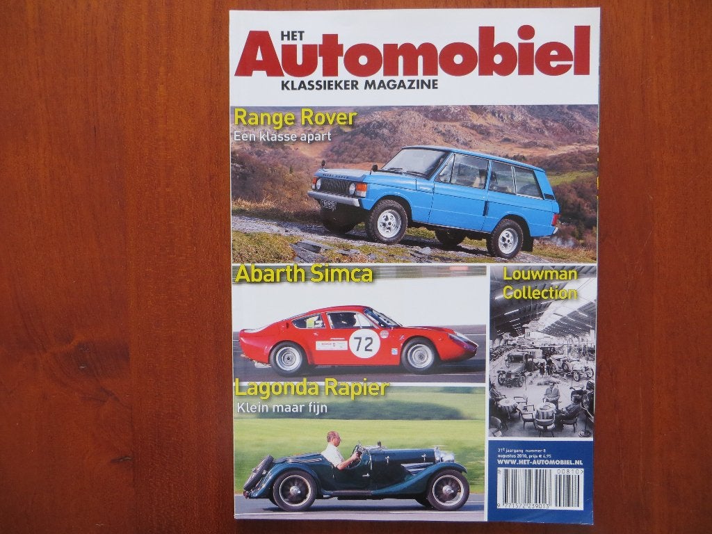 Het Automobiel 8 2010 40 jr Range Rover, Abarth Simca 2000, Ophalen of Verzenden, Nieuw, Overige merken