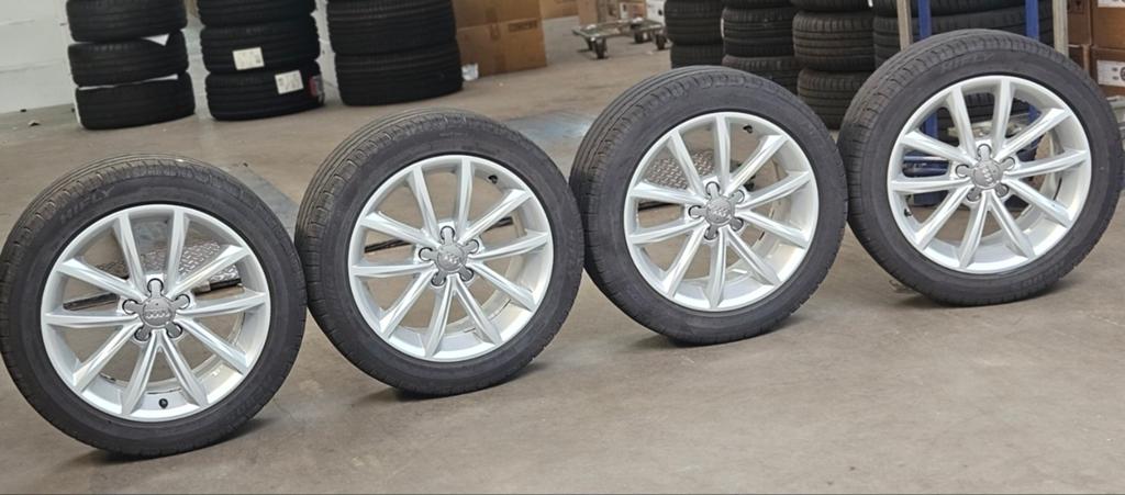 Nette 17" Orig AUDI A3 A4 TT Velgen+Goede Banden 5x112 Caddy, Auto-onderdelen, Banden en Velgen, Ophalen, Banden en Velgen, Audi