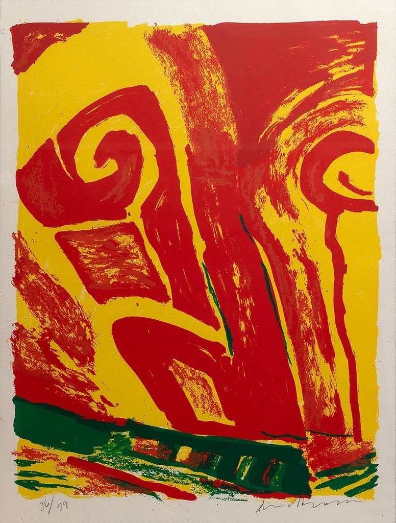 Bengt Lindström litho, Genummerd, Ophalen of Verzenden, Abstract, Lithografie