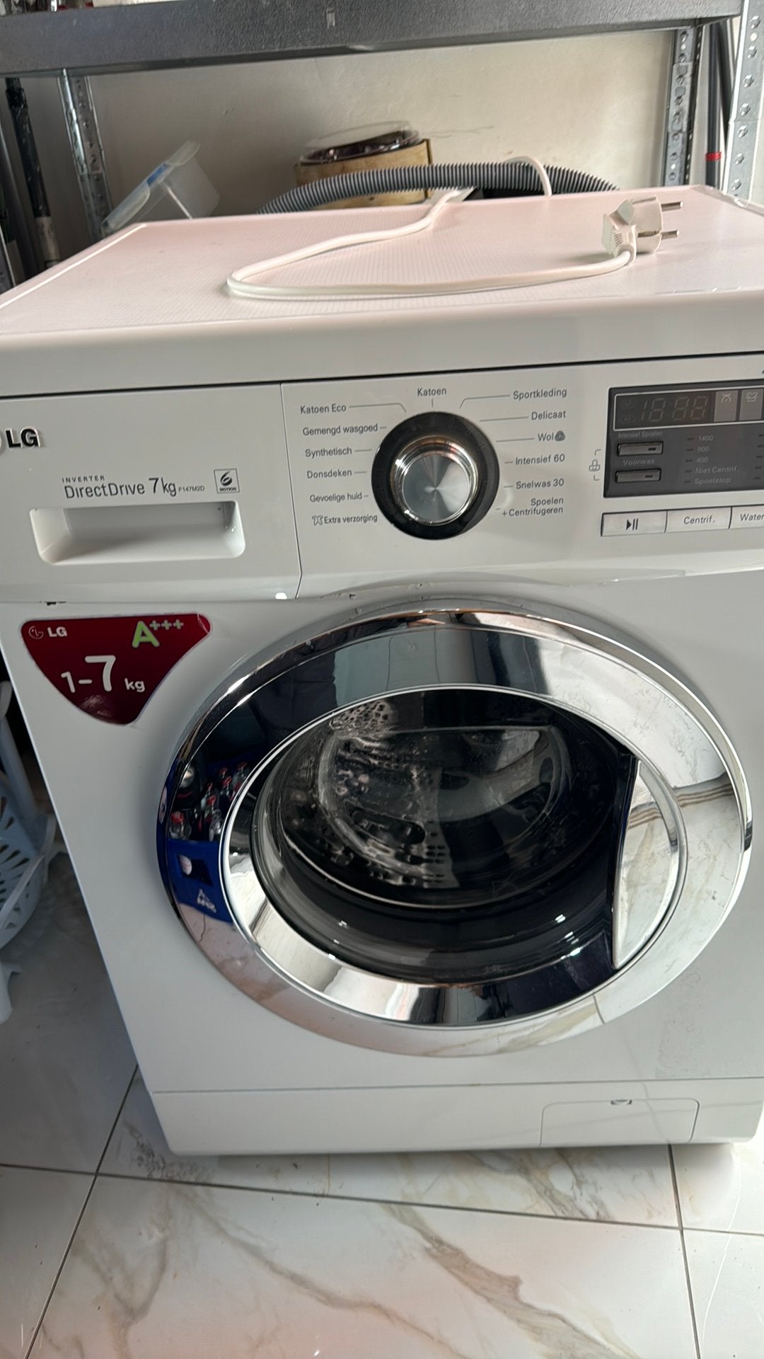 Wasmachine zo goed als nieuw, Witgoed en Apparatuur, Wasmachines, Ophalen, Zo goed als nieuw, 1200 tot 1600 toeren, 85 tot 90 cm