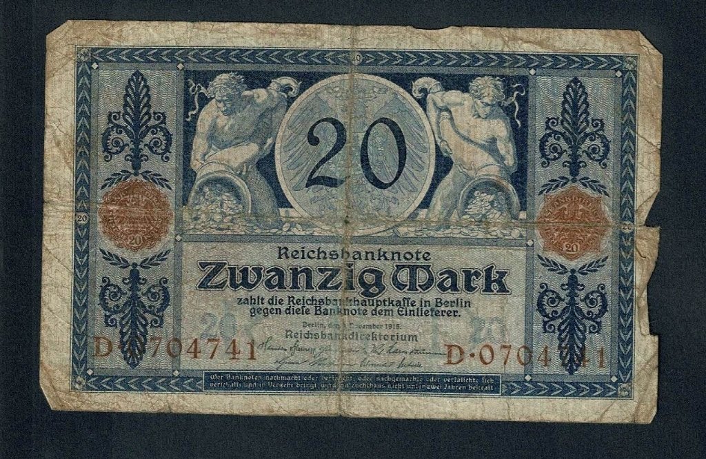Duitsland  Reichsbanknote 20 Mark - uitgegeven November 1915, Verzenden, Duitsland, Los biljet