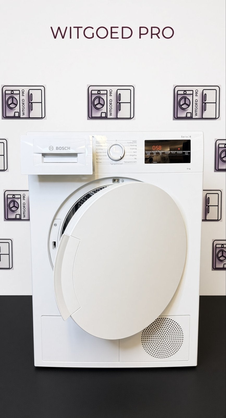 Bosch Serie 6 Droger 9kg - Efficiënt en Ruim & Garantie!, Witgoed en Apparatuur, Anti-kreukfase, 8 tot 10 kg, Ophalen of Verzenden