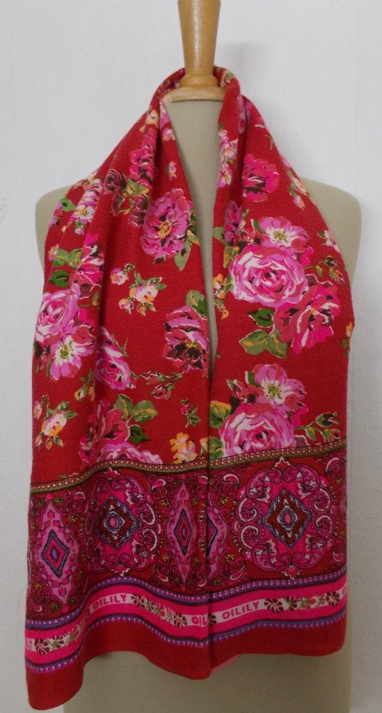 Fleurige bloemen print sjaal van Oilily, Verzenden, Zo goed als nieuw, Maat 38/40 (M), Sjaal