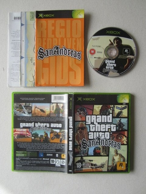 GTA Grand Theft Auto San Andreas Xbox, Spelcomputers en Games, Games | Xbox Original, Avontuur en Actie, Vanaf 18 jaar, 1 speler