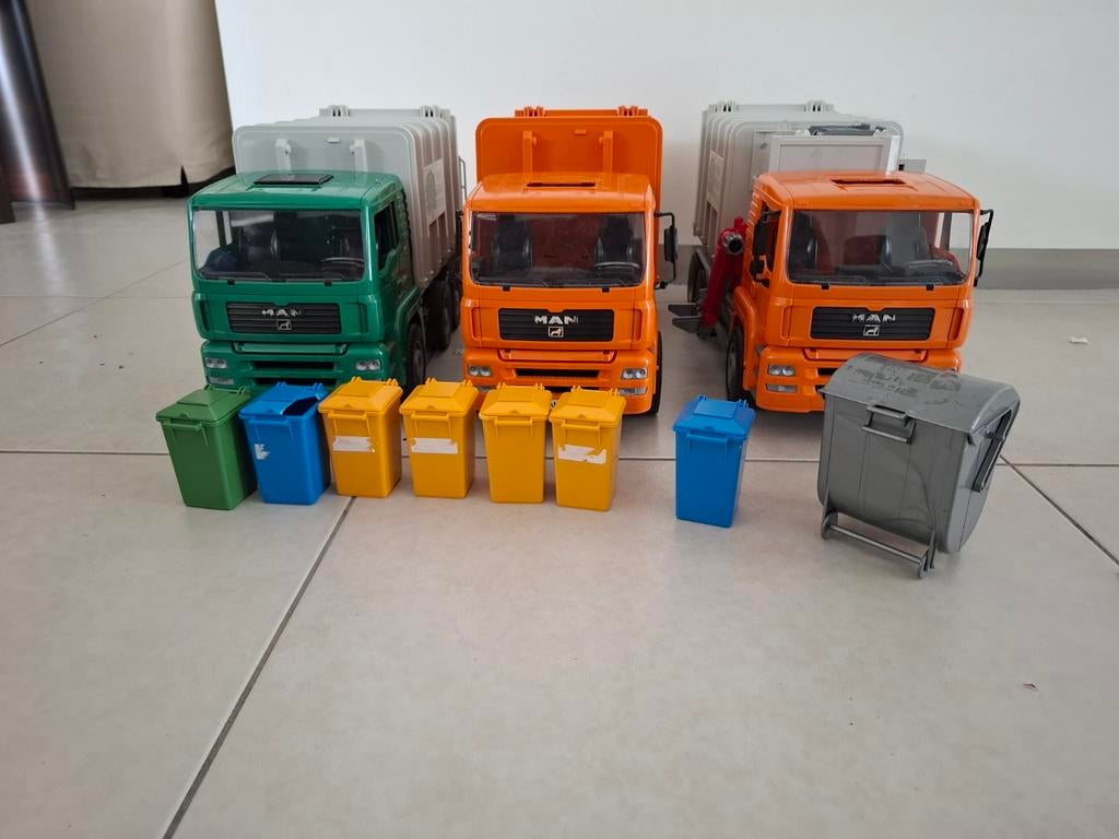 Bruder vuilnis wagens inc. Containers, Kinderen en Baby's, Ophalen of Verzenden