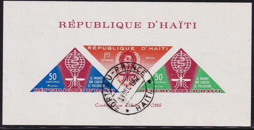 B488 - Haiti michel blok 23 I gestempeld , Bestrijding Malar, Verzenden, Gestempeld, Zuid-Amerika