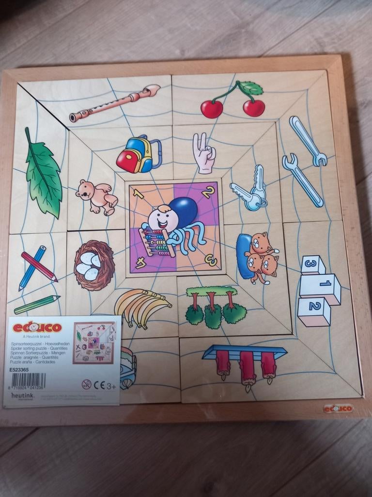 Educo houten puzzel  hoeveelheden nieuw in de folie, Ophalen of Verzenden, Nieuw