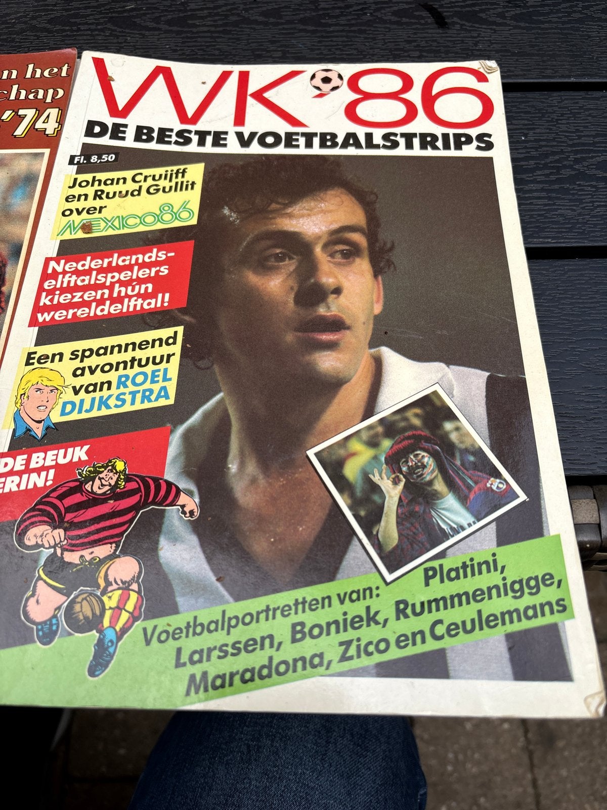 WK '86 De Beste Voetbalstrips - Johan Cruijff & Ruud Gullit, Boeken, Eén stripboek, Ophalen of Verzenden, Gelezen