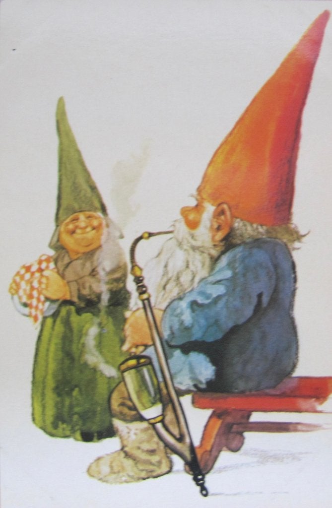 Rien Poortvliet - kabouter rookt pijp na het ontbijt - nieuw, Verzamelen, Ansichtkaarten | Themakaarten, Ophalen of Verzenden