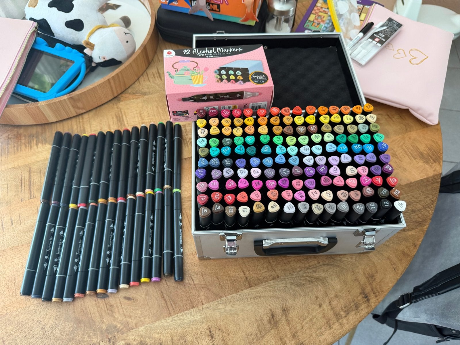 Decotime alcohol markers, Hobby en Vrije tijd, Ophalen, Gebruikt, Potlood of Stift