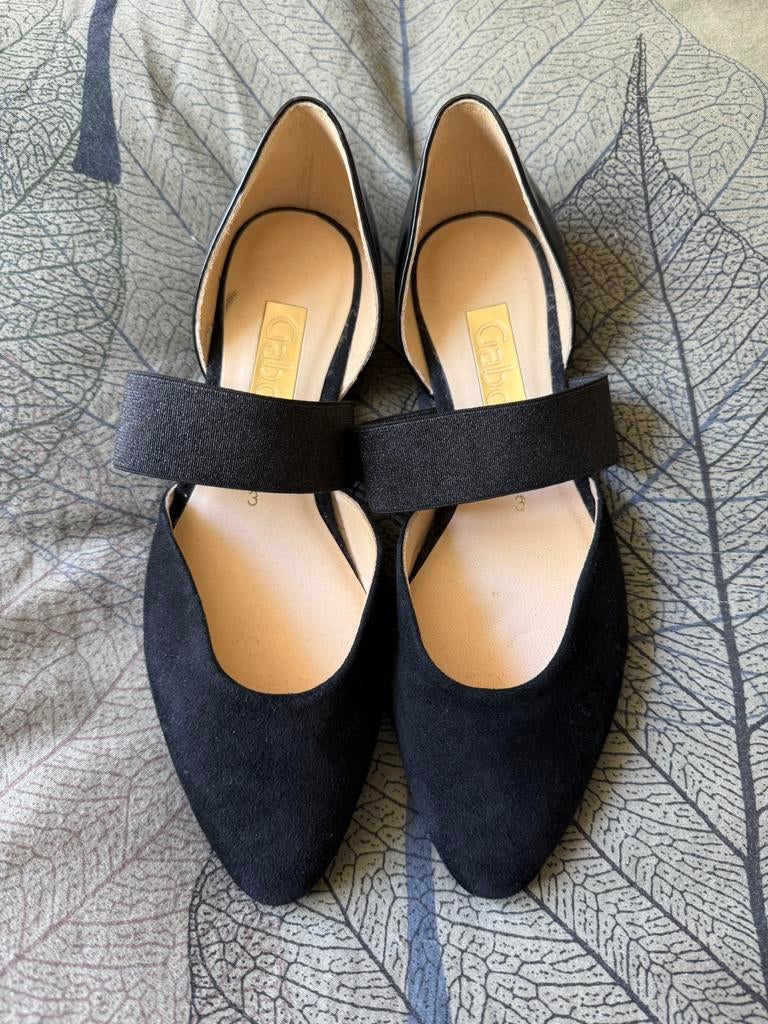 Gabor schoenen zwart suede leer maat 36 als nieuw, Ophalen of Verzenden, Zo goed als nieuw, Instappers, Zwart