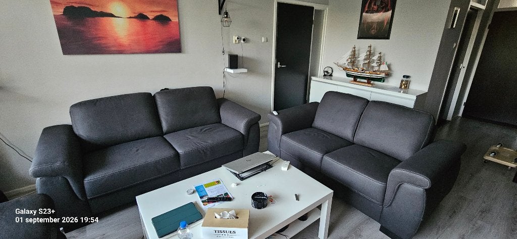 Bankstel te koop, Huis en Inrichting, Banken | Bankstellen, Ophalen, Overige maten, Nieuw, Rechte bank