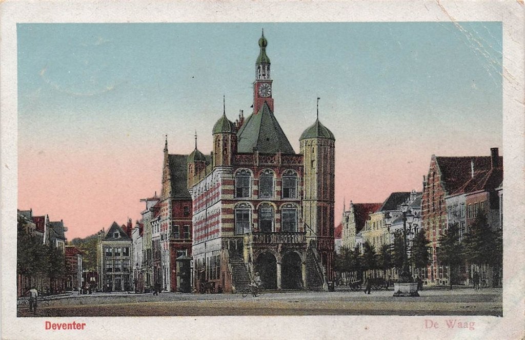 702-321-043 Deventer De Waag, Verzamelen, Ansichtkaarten | Nederland, Overijssel, Voor 1920, Verzenden