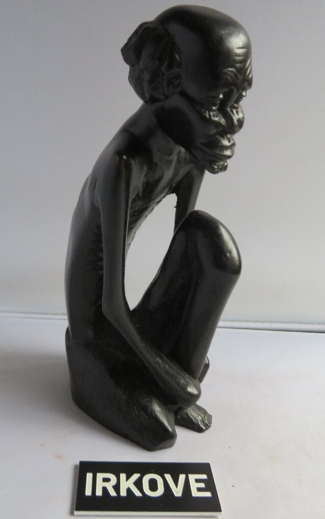 OUDE MAN AFRIKA? * Houten Beeld *, Antiek en Kunst, Minder dan 20 cm, Verzenden, Handgemaakt, Beeld
