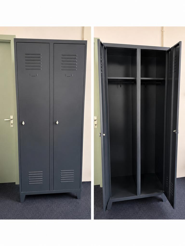 Antraciet lockerkast met weinig gebruikssporen, Ophalen, Zo goed als nieuw