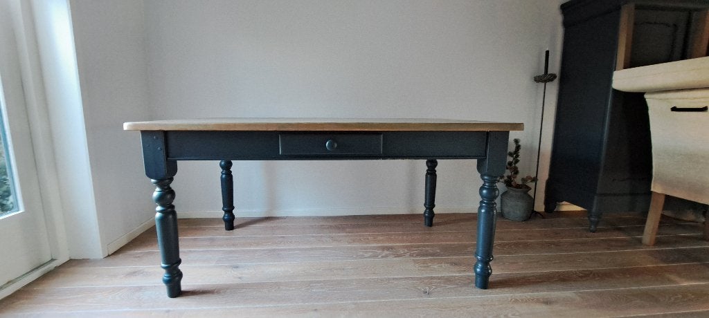 Grenen eetkamertafel, Huis en Inrichting, Tafels | Eettafels, Ophalen, Gebruikt, 50 tot 100 cm, Landelijk