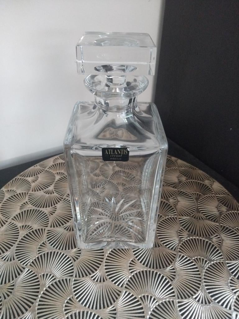 Atlantis kristallen karaf, vierkant geslepen, geschikt voor, Antiek en Kunst, Antiek | Glas en Kristal, Ophalen of Verzenden