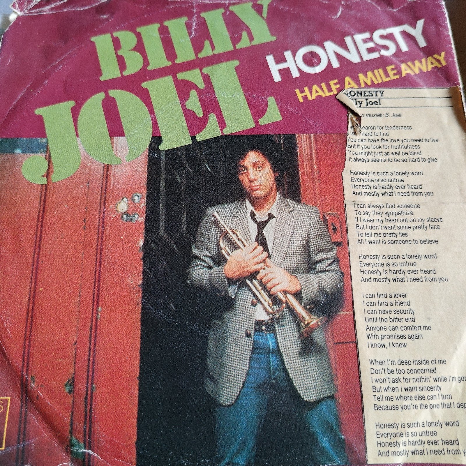 Billy Joel - Honesty Half A Mile Away (Single), Ophalen of Verzenden, Gebruikt, 7 inch