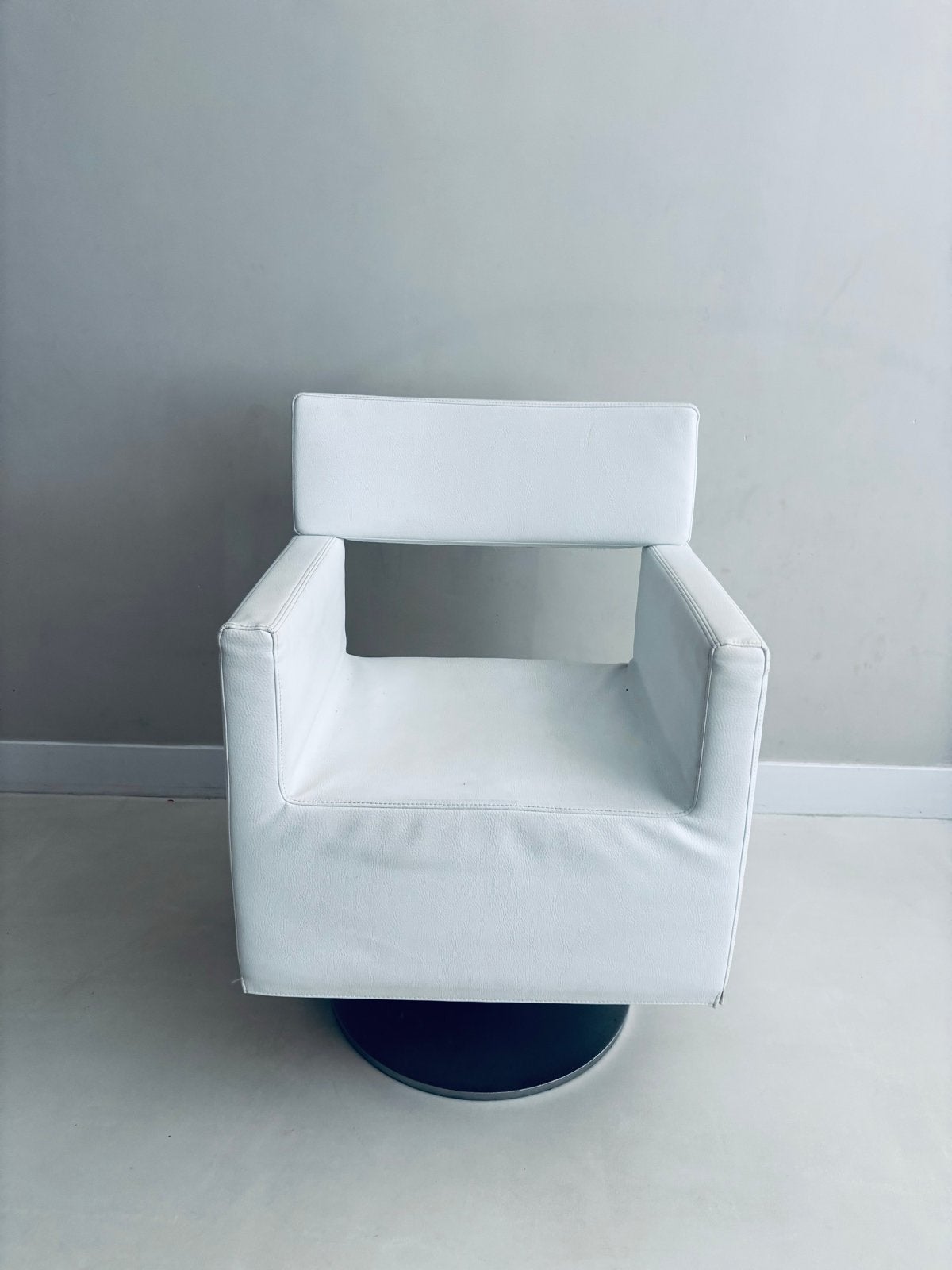 Philips Starck Design Stoel Wit Leer Draaibaar Verstelbaar, Ophalen, Gebruikt, Wit, Leer