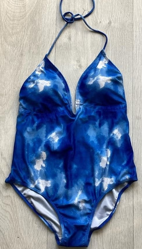 Blauwe badpak met halternek maat 44 van Esmara, Blauw, Badpak, Zo goed als nieuw, Esmara