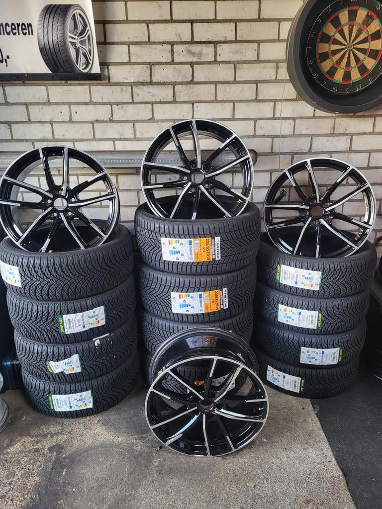 5x112 19inch brooke velgen 8j zwart / chroom, Auto-onderdelen, Banden en Velgen, Ophalen, 19 inch, Personenwagen