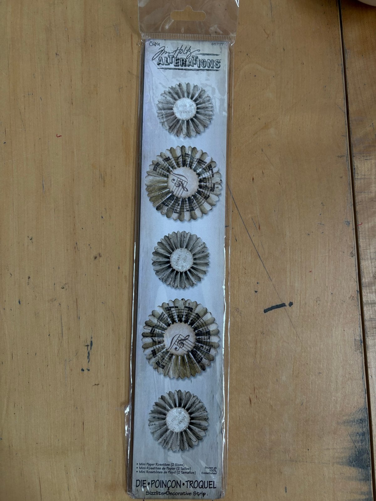 Tim Holtz Alterations Mini Paper Rosettes Knutselset, Overige thema's, Nieuw, Meerkleurig, Ophalen of Verzenden