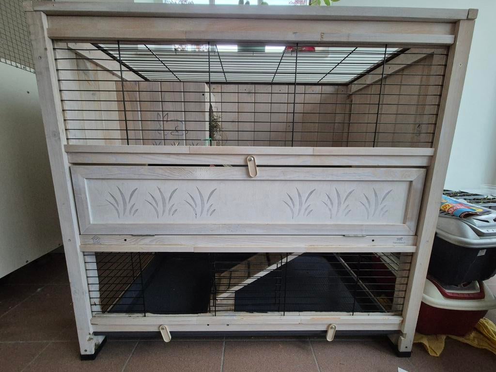 Ferplast houten kooi, Dieren en Toebehoren, Ophalen, Kooi, 90 cm of meer, Konijn