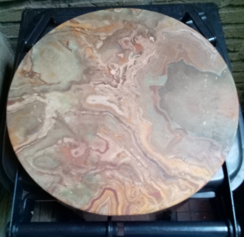ronde onyx plaat, Ophalen, Zo goed als nieuw