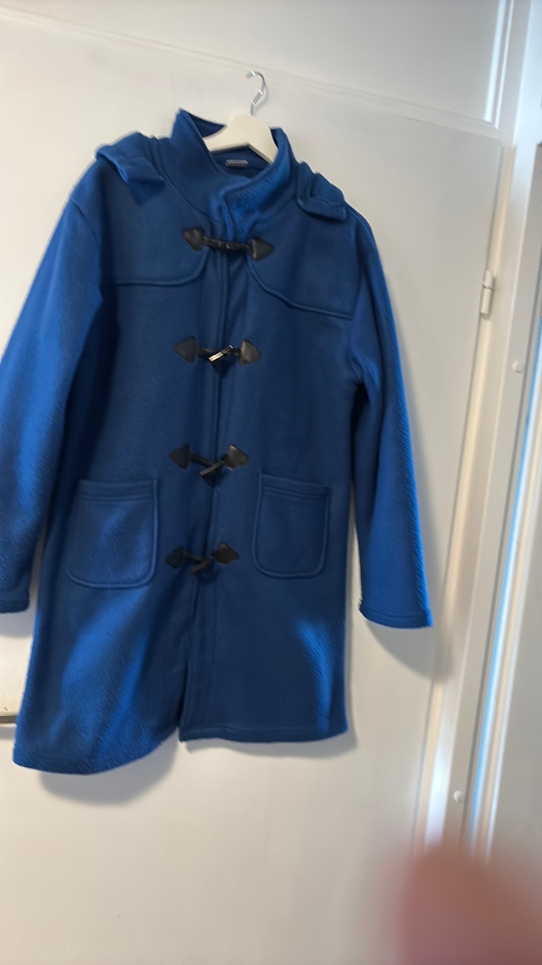 Duffelcoat, Ophalen of Verzenden, Gedragen, Maat 42/44 (L), Blauw