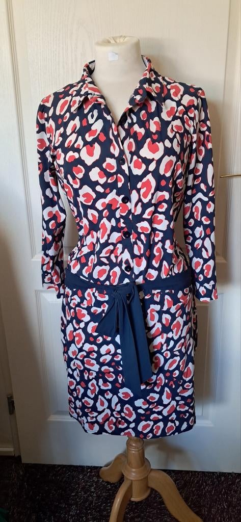 Studio Anneloes travelstof jurk M rood/wit/blauw, Maat 38/40 (M), Studio Anneloes, Onbekend, Ophalen of Verzenden