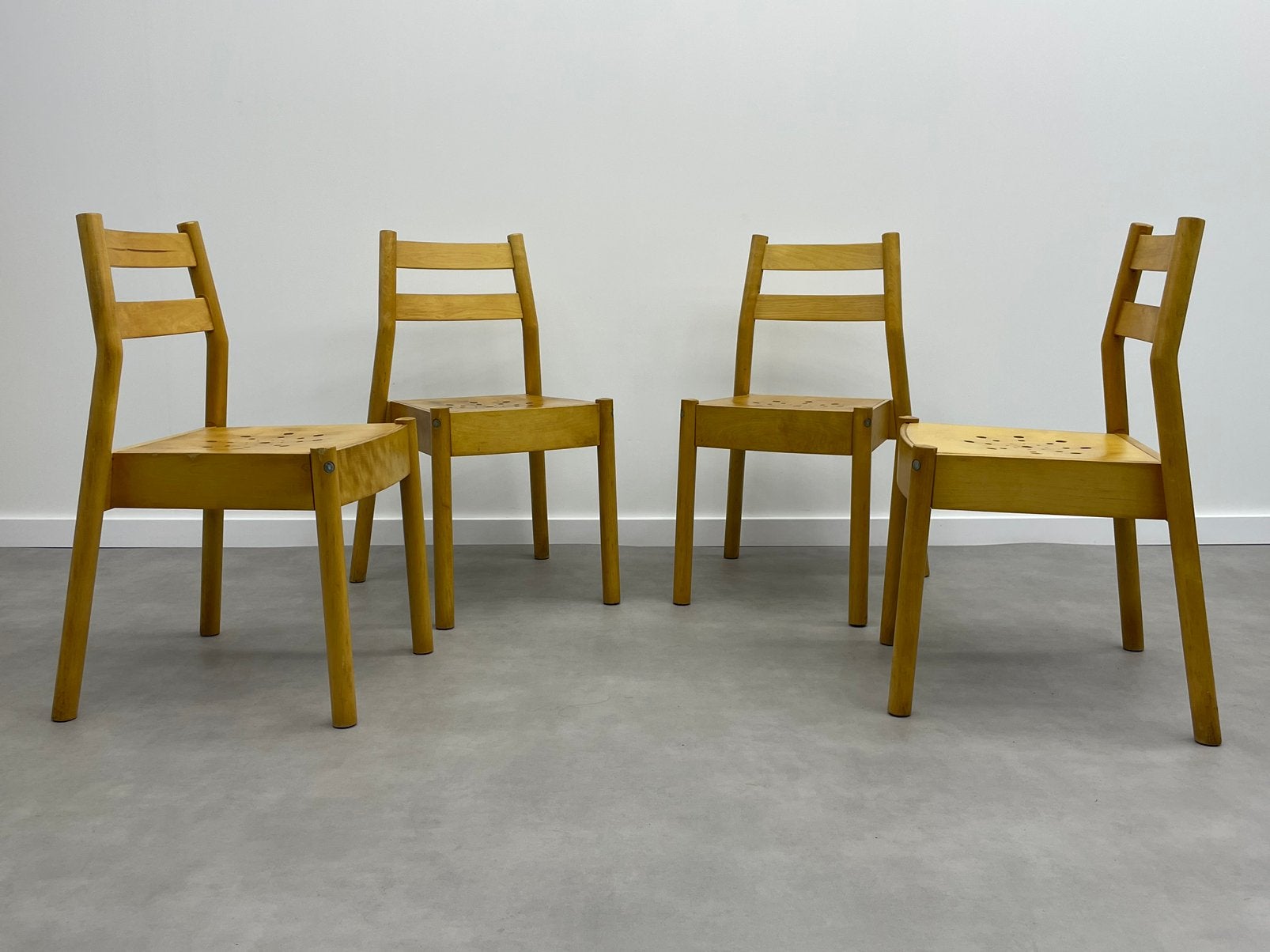 Vintage Ikea stoelen 4 stuks, Huis en Inrichting, Ophalen of Verzenden, Zo goed als nieuw, Bruin, Vier