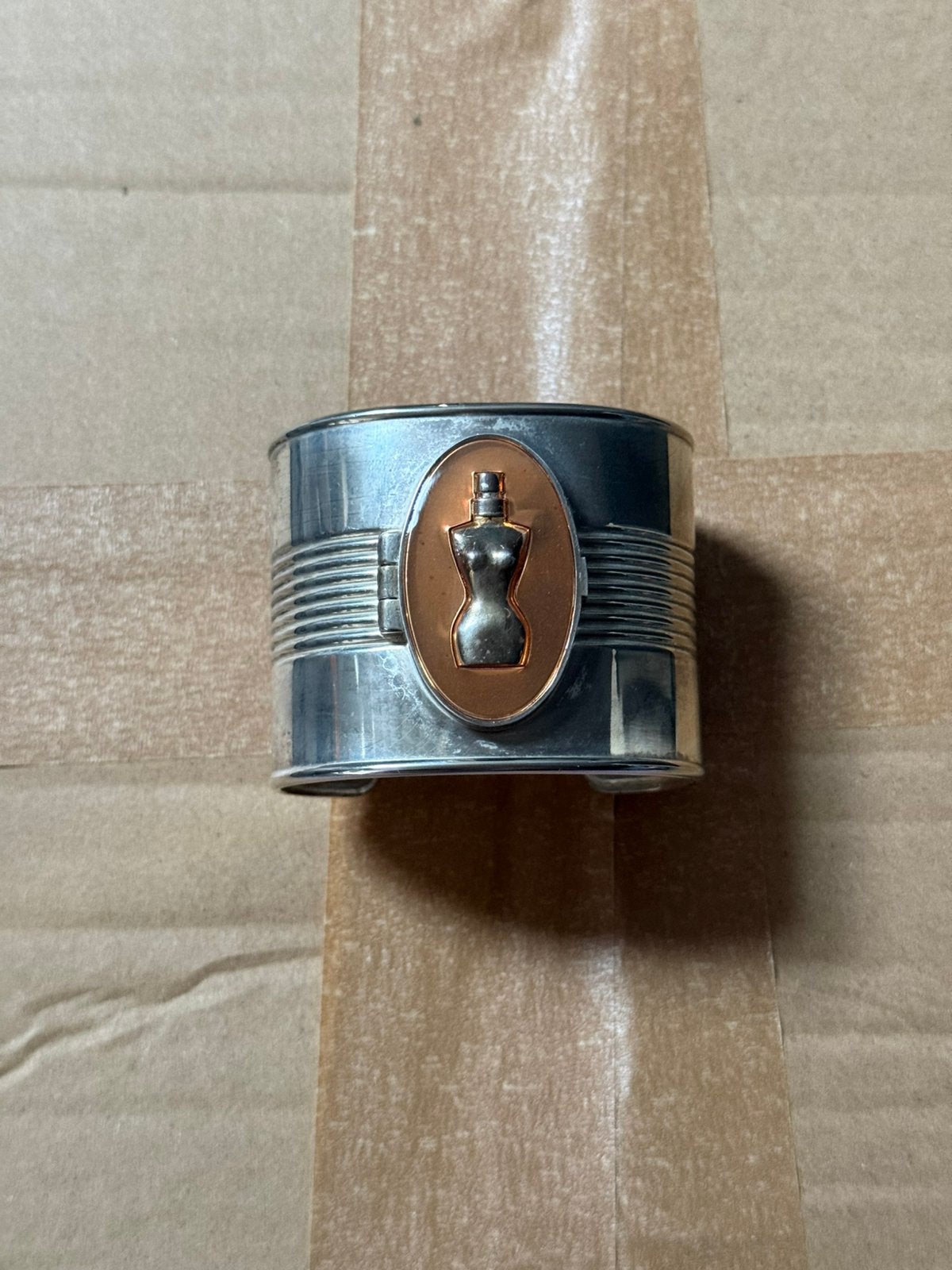 Vintage Jean paul gaultier armband met parfum, Ophalen of Verzenden, Zo goed als nieuw, Zilver