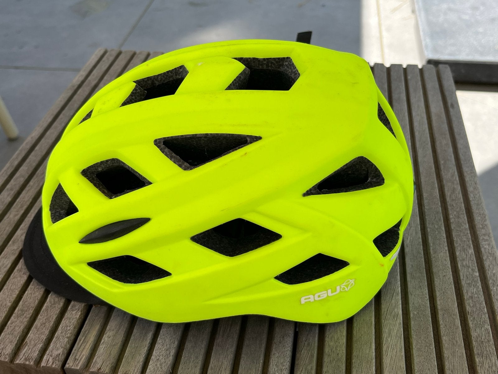 AGU Fietshelm S/M - Neon Geel, Ophalen of Verzenden, Gebruikt, S, Heer of Dame