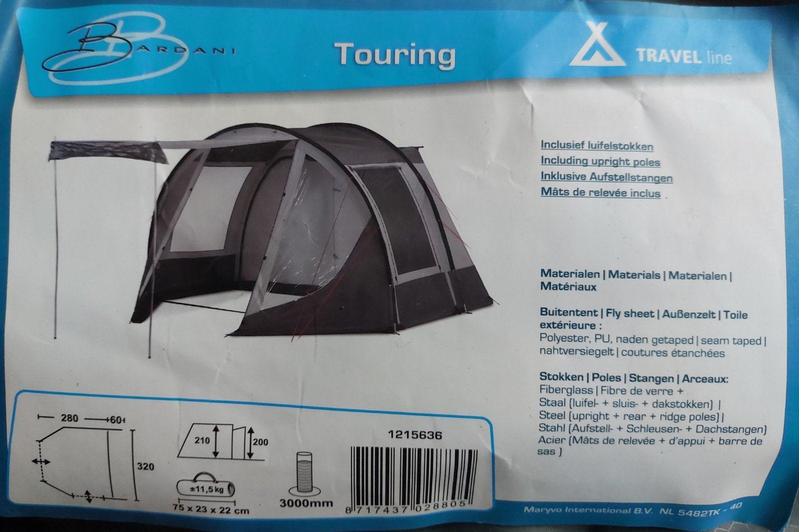 Bustent Bardani Touring Travel Line, Ophalen, Zo goed als nieuw