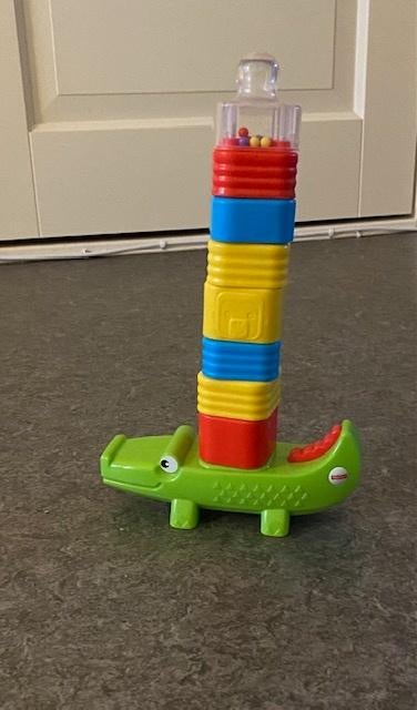 Fisher Price stapeltoren krokodil, Kinderen en Baby's, Ophalen of Verzenden, Gebruikt, Speelset