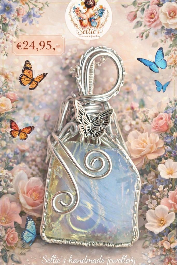 🦋 Sellie's handmade jewelery 🦋, Sieraden, Tassen en Uiterlijk, Kettingen, Nieuw, Ophalen of Verzenden, Steen of Mineraal, Verstelbaar