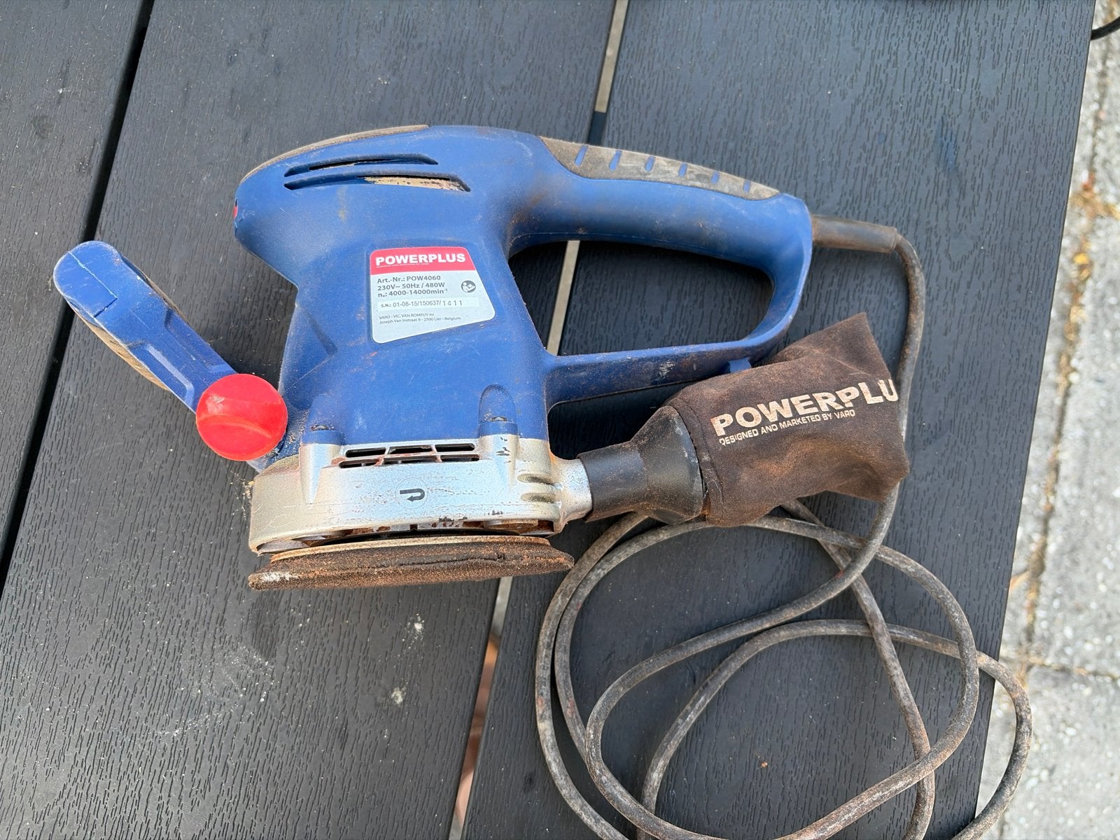 Powerplus Excentrische Schuurmachine - Gebruikt, Ophalen of Verzenden, Gebruikt, Minder dan 600 watt, Excentrische schuurmachine