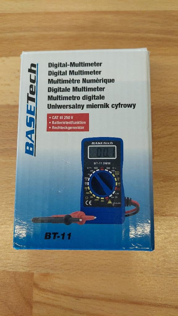 Digitale Multimeter BASETECH BT-11 – Slechts €10!, Doe-het-zelf en Verbouw, Ophalen of Verzenden, Zo goed als nieuw, Multimeter