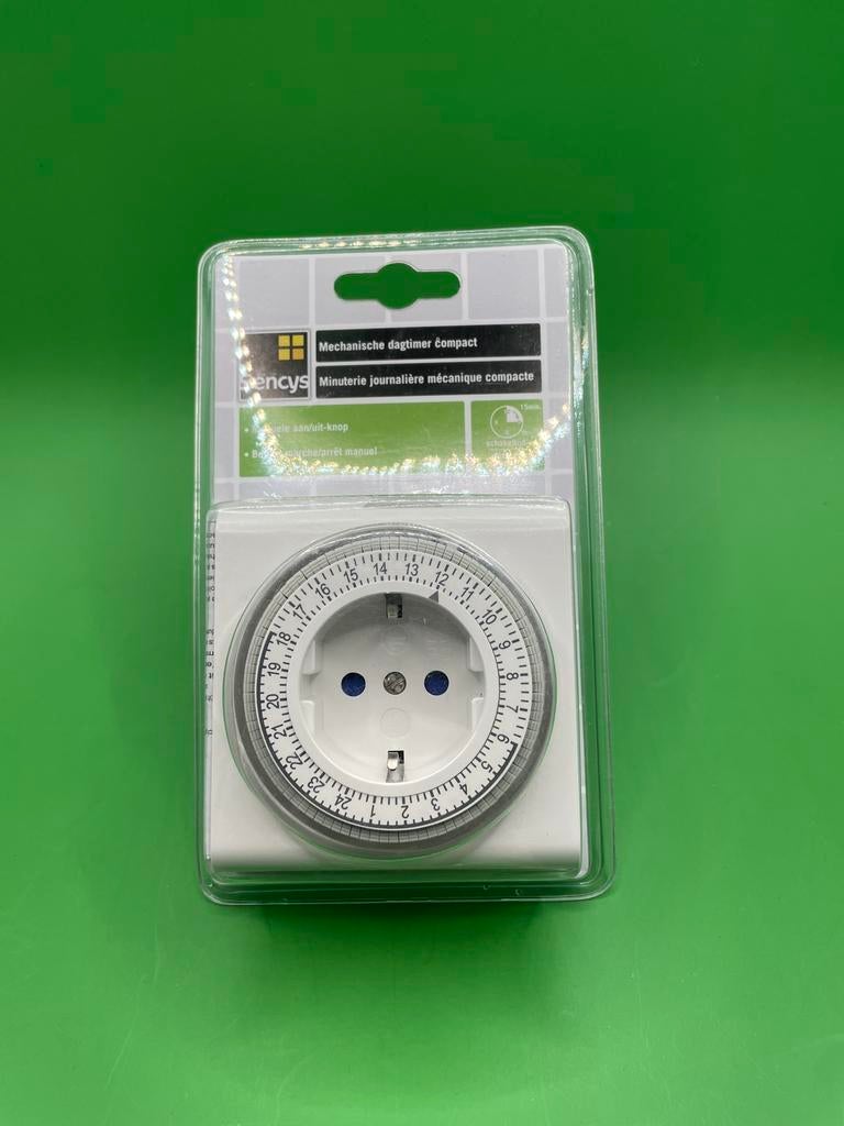 Sencys mechanische dagtimer compact, tijdschakelaa, Ophalen of Verzenden, Nieuw
