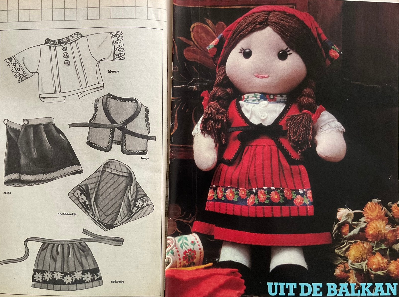 Naaipatroon folklore pop met kleding, Ophalen of Verzenden, Zo goed als nieuw, Overige typen