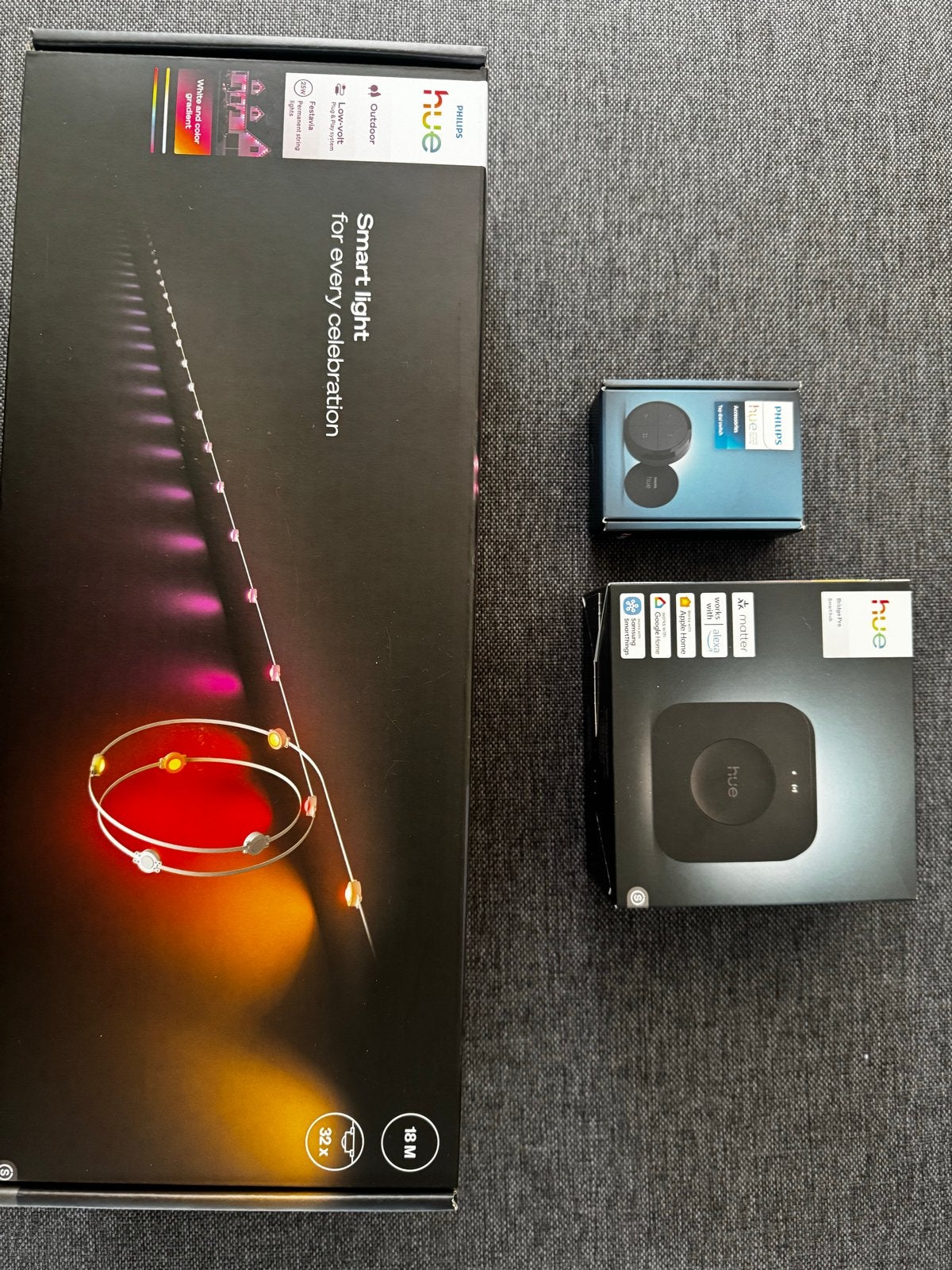 Philips Hue Smart Home Set outdoor lampen, bridge, tap dial, Dimbaar, Ophalen of Verzenden, Nieuw, Philips Hue