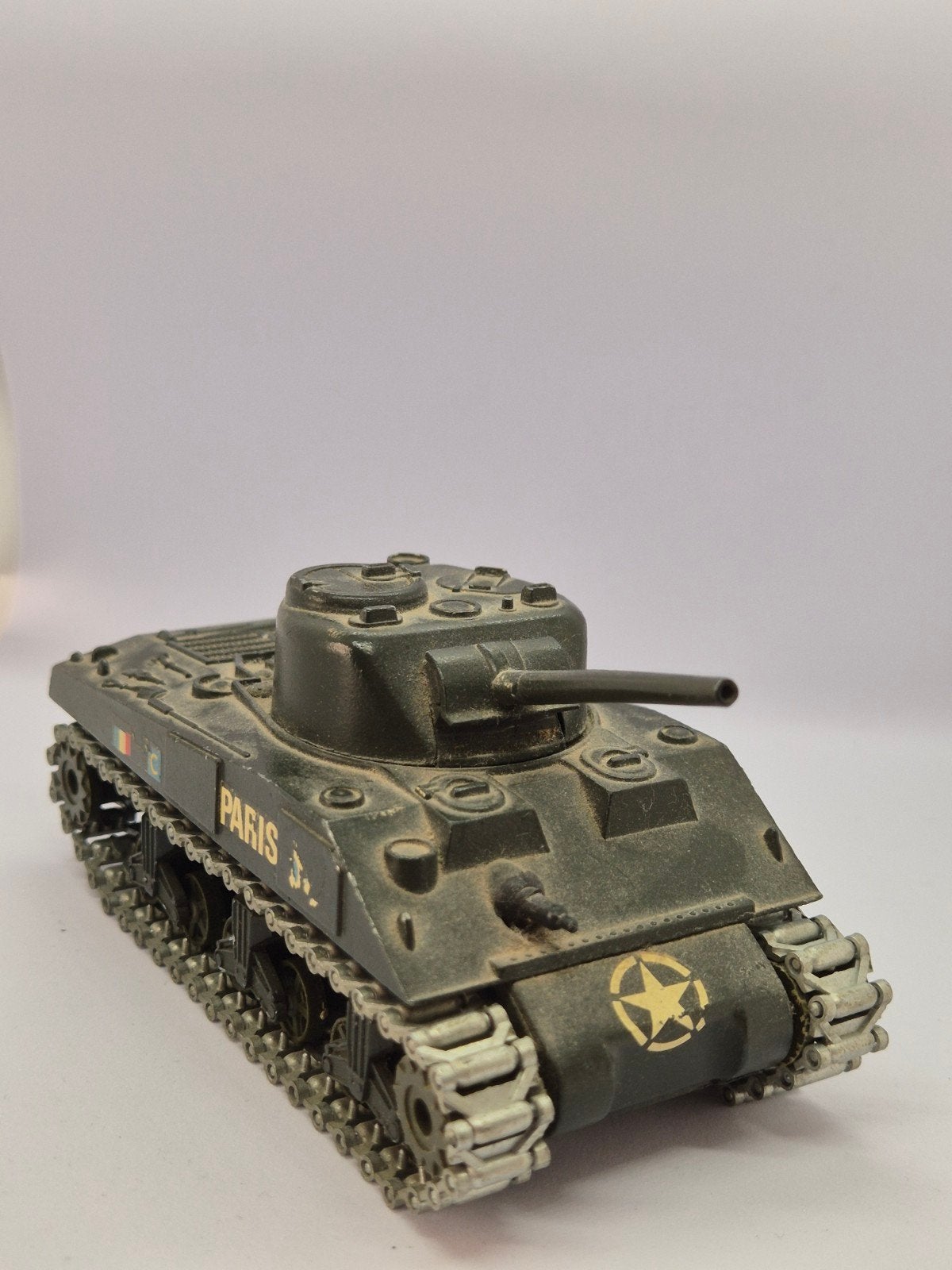 Solido Sherman M4 A3 Tank Model - Vintage 1972, Ophalen of Verzenden, Gebruikt