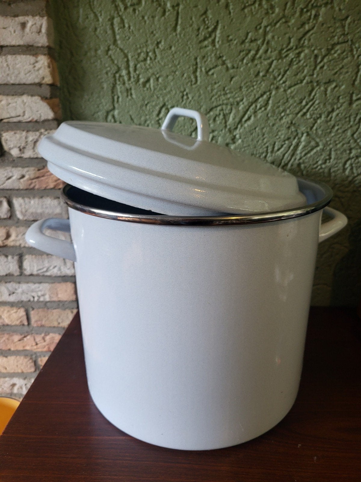 XXL soepketel 20 liter kookpan emaille, Huis en Inrichting, Ophalen, Zo goed als nieuw, Emaille, Kookpan