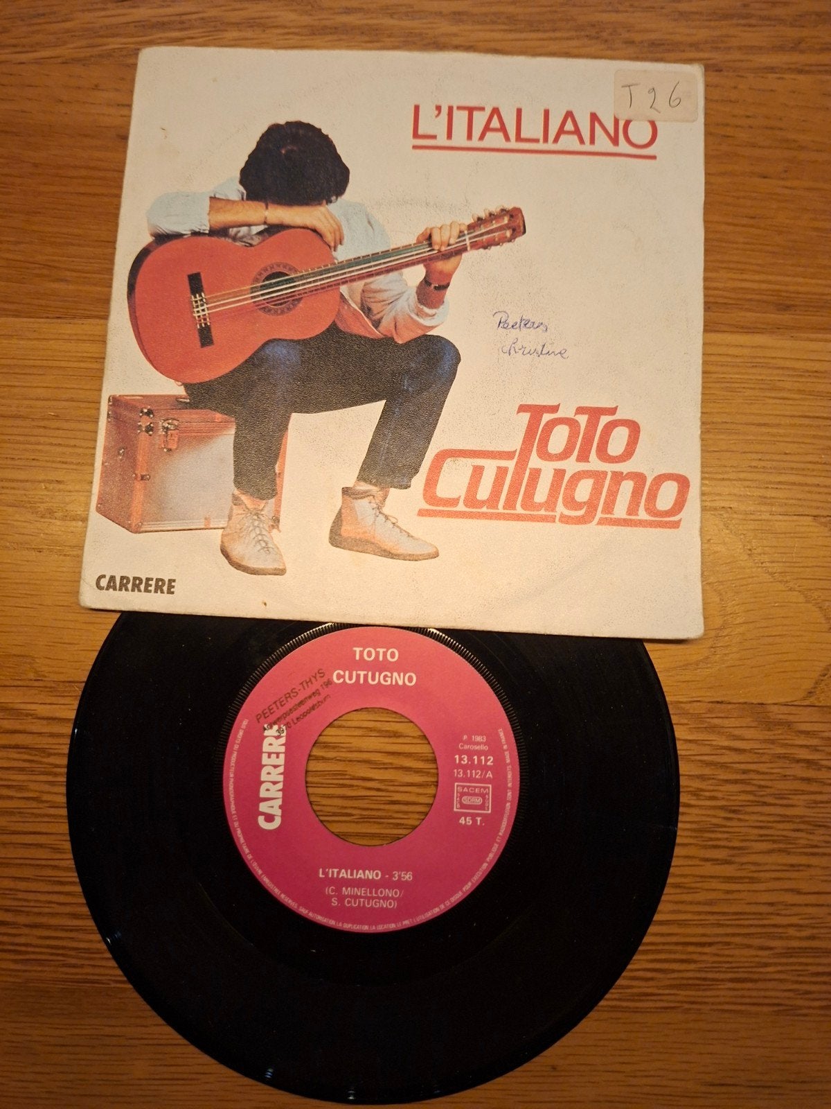 Toto Cutugno - L'Italiano (Single, 1983), Cd's en Dvd's, Gebruikt, 7 inch, Ophalen of Verzenden, Pop