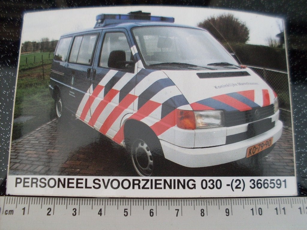 sticker koninklijke marechaussee personeelsvoorziening logo, Verzamelen, Verzenden, Zo goed als nieuw, Bedrijf of Vereniging