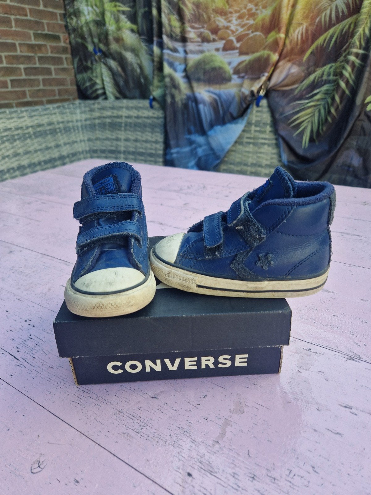 Converse gympen maat 21 - Blauw, Ophalen, Gebruikt, Converse, Jongen of Meisje