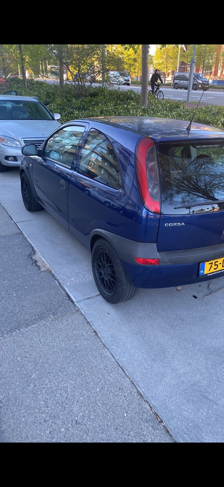 Opel Corsa 1.2 automaat Blauw 2004, Ophalen, Gebruikt, Opel